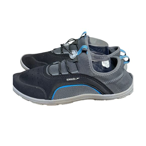 Men's Speedo Surfwalker Pro Water Shoes Black Blue Size Large (L) - Picture 1 of 7